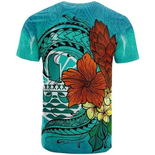 Tahiti T-Shirt - Tropical Flowers Style