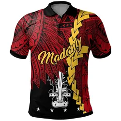 Papua New Guinea Madang Province Polynesian Polo Shirt - Tribal Wave Tattoo