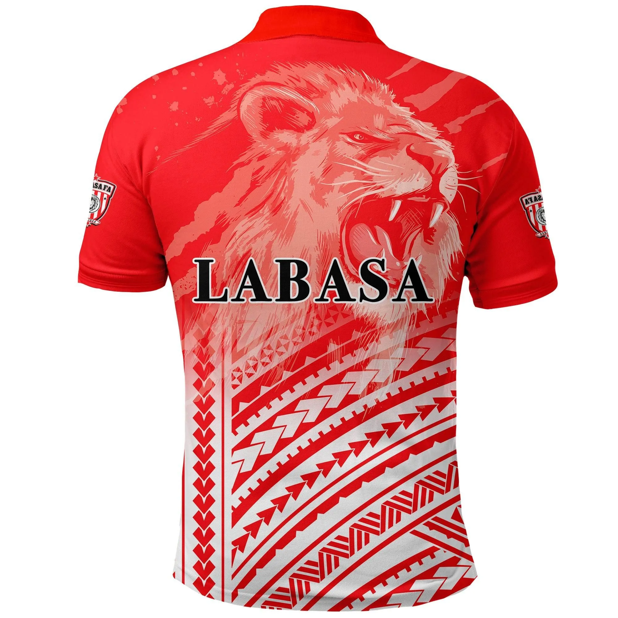 LABASA Football Polo Shirt Strong Lion Of Fiji LT13