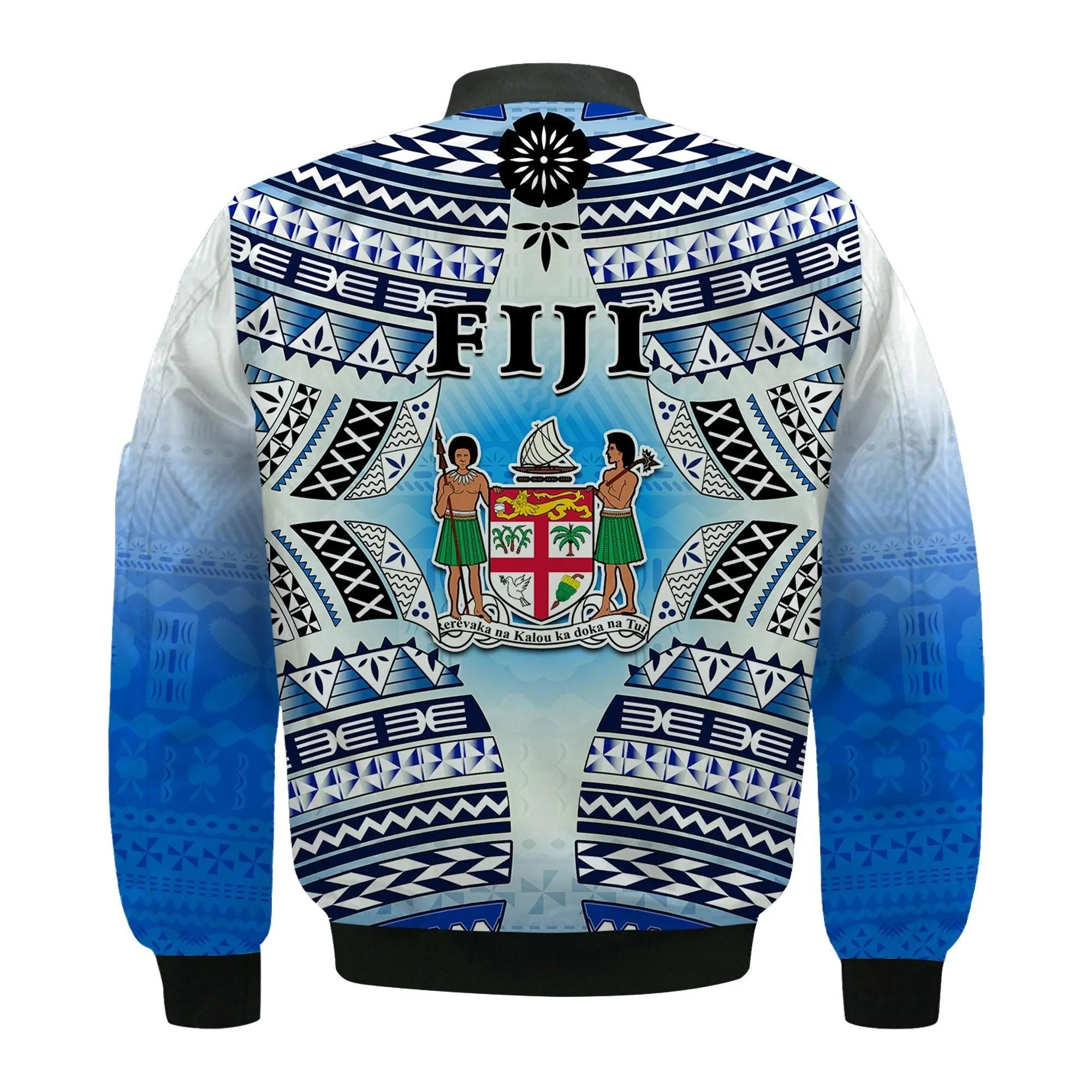 Fiji Bomber Jacket Kaiviti Fijian Special Tapa Pattern LT14