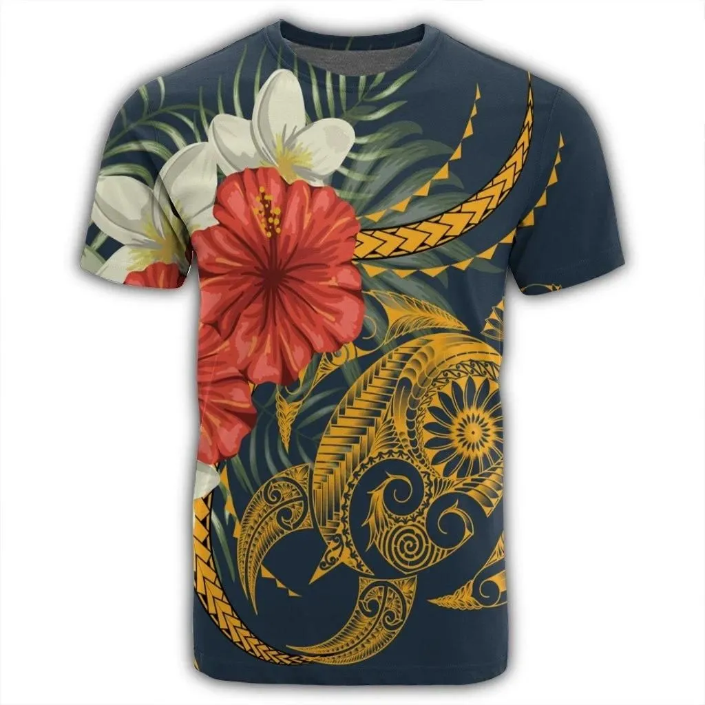 Alohawaii Tee - Hawaii Turtle Polynesian Tropical Hibiscus Plumeria T-shirt AH - J4R