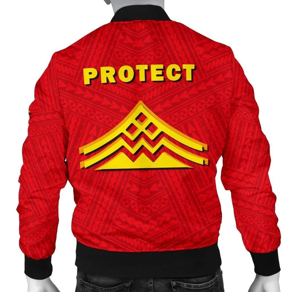 Hawaii Mauna Kea Polynesian Mens Bomber Jacket