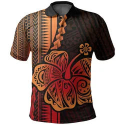 (Custom Personalised)Polynesian Hibiscus Polo Shirt Hawaiian Style No.1 LT6