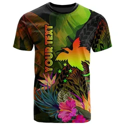 Papua New Guinea Polynesian Personalised T shirt - Hibiscus and Banana Leaves