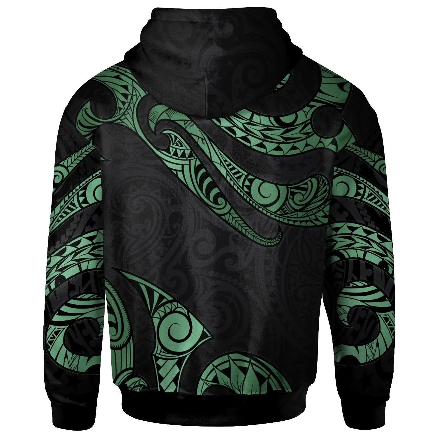 Nauru Polynesian Hoodie - Poly Tattoo Green Version