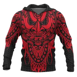 Polynesian Hoodie - Tattoo Tiki Red