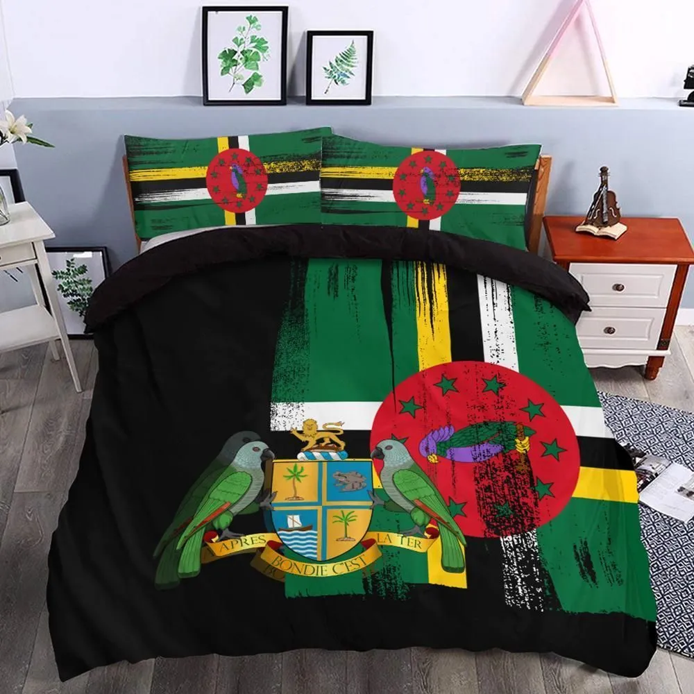 Dominica Flag Bedding Set Flag Style