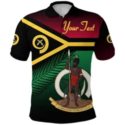 (Custom Personalised) Vanuatu Rugby Polo Shirt Proud Vibes