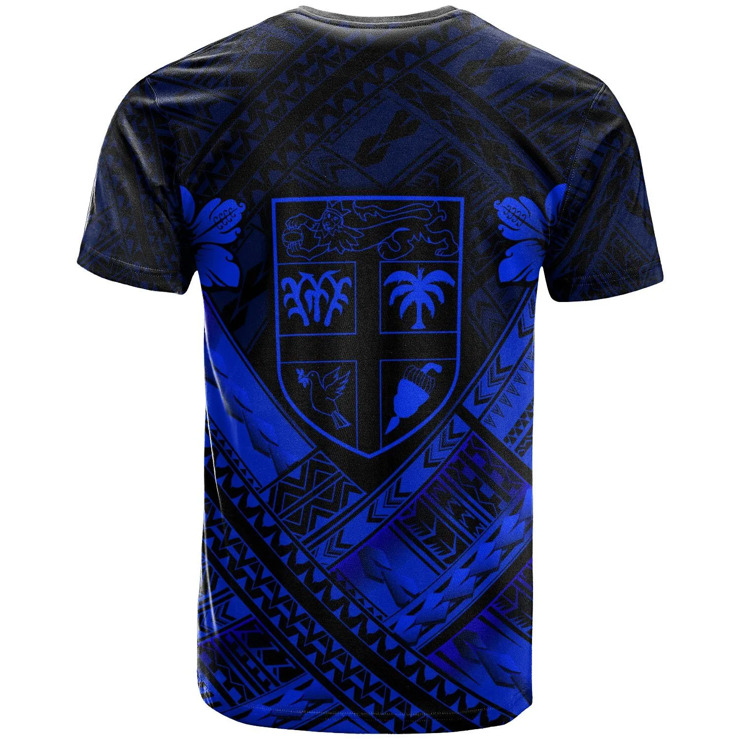 Fiji Polynesian Custom Personalised T-Shirts - Fiji Blue Seal Camisole Hibiscus Style - BN18