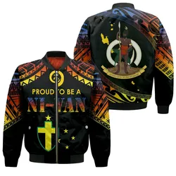 Vanuatu Proud To Be A Ni-Van - Polynesian Pattern Bomber Jacket - Tafea Province LT7