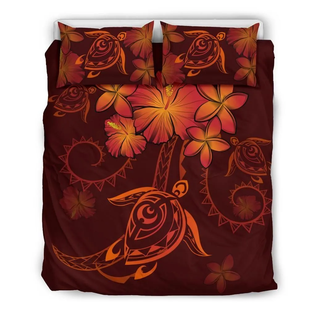 Alohawaii Bedding Set Turtle Hibiscus Plumeria Polynesian Bedding Set Red Ah J4 Dhc1712594Dd
