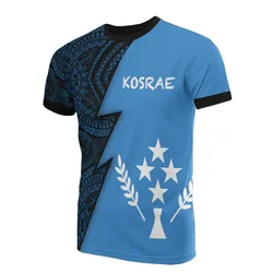 Kosrae Pattern All Over T-Shirt - Kosrae Flag Polynesian Tattoo