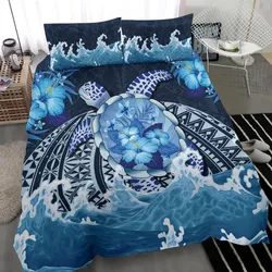 Polynesian Turtle Hibiscus The Blue Sea Bedding Set