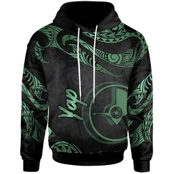 Yap Micronesia Hoodie - Poly Tattoo Green Version