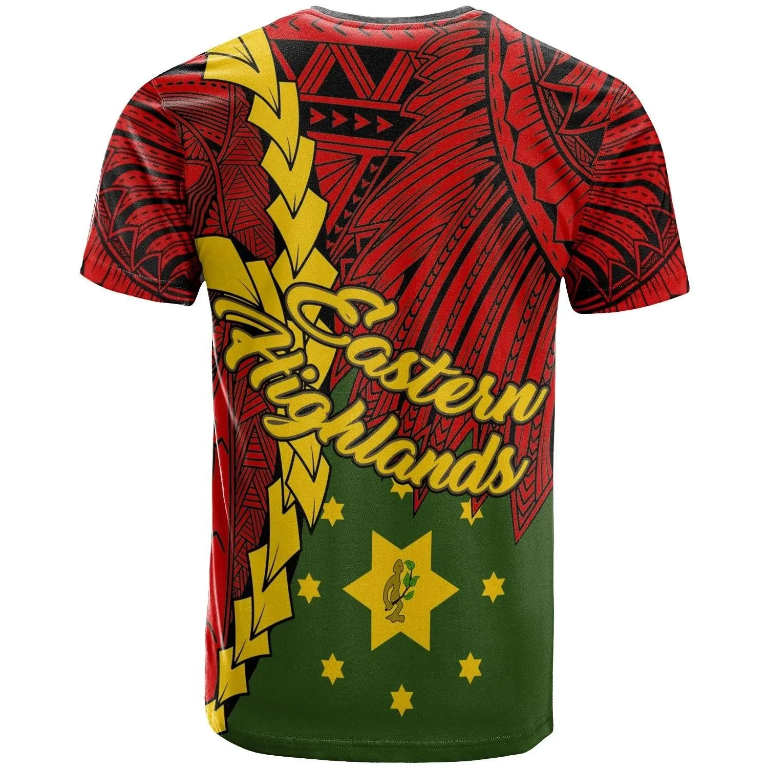 Papua New Guinea Eastern Highlands Province Polynesian Custom Personalised T-Shirt - Tribal Wave Tattoo - BN12