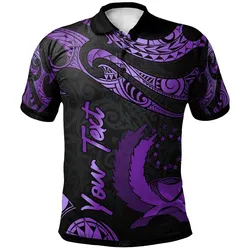 Pohnpei Polynesian Custom Personalised Polo Shirt - Poly Tattoo Purple Version