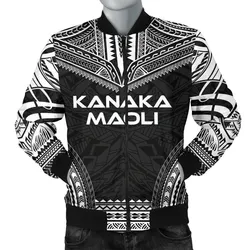 Kanaka Maoli Polynesian Chief Men's Bomber Jacket - Black Version - Bn10