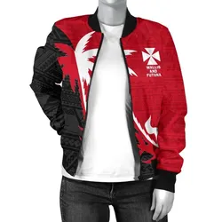 Wallis and Futuna Coconut Tree Womens Bomber Jacket
