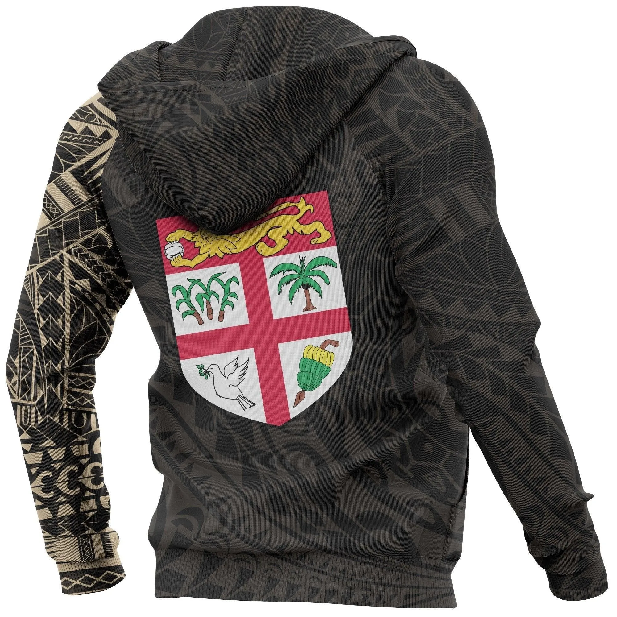 FIji Hoodie - Fiji Polynesian Tattoo Style A7