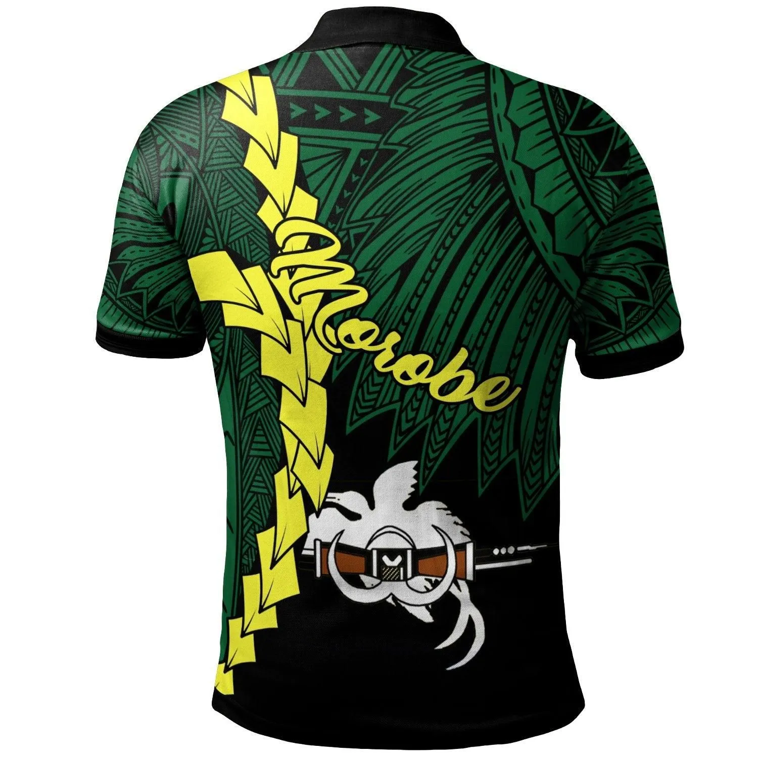 Papua New Guinea Morobe Province Polynesian Custom Personalised Polo Shirt - Tribal Wave Tattoo