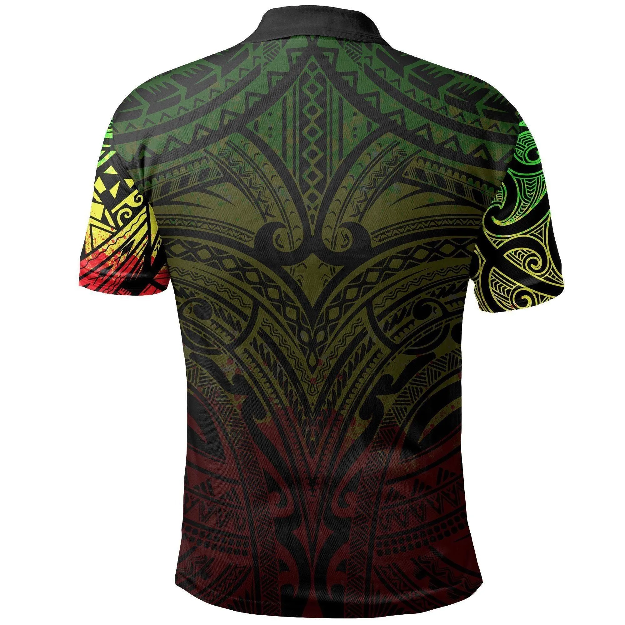 Polynesian Pride Polo Shirt - New Zealand Polo Shirt, Maori Polynesian Tattoo Reggae