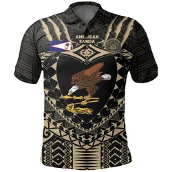 Alohawaii Shirt - Polo Shirt American Samoa Tattoo Rugby - Tan K5