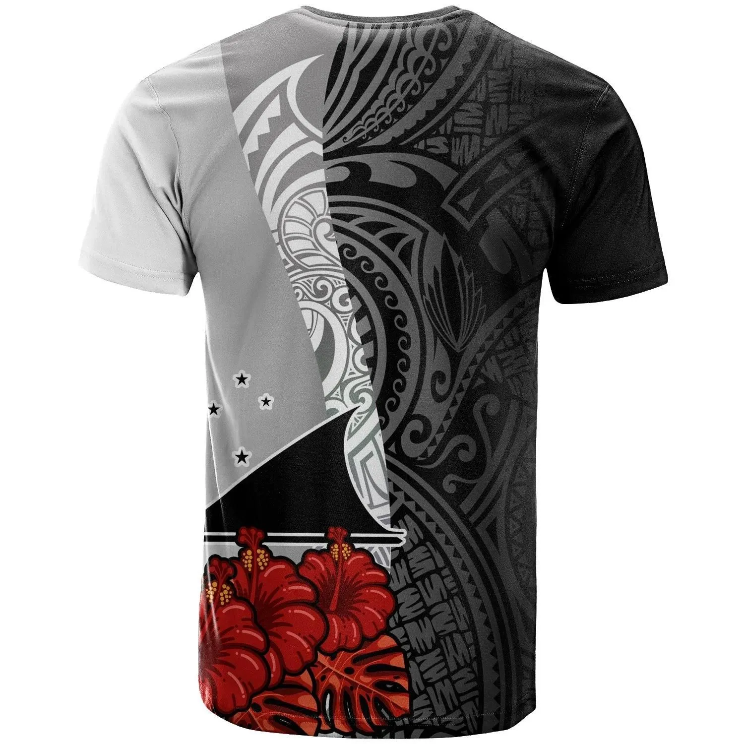 Tokelau Polynesian Custom Personalised T-Shirt - Coat Of Arms With Hibiscus White - BN12