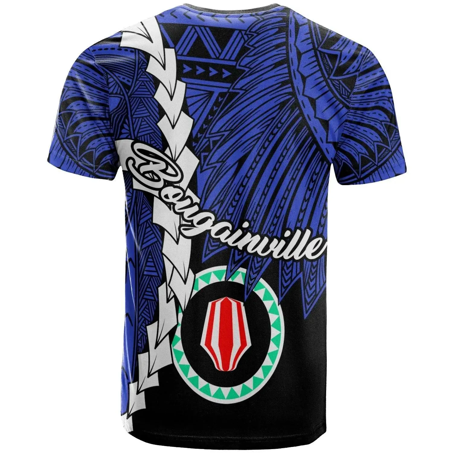 Papua New Guinea Autonomous Region of Bougainville Province Polynesian T-Shirt - Tribal Wave Tattoo - BN12