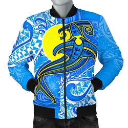 FamilyGater Jacket - Bomber Jacket Palau Polynesian - Palau Flag with Polynesian Tattoo - BN18