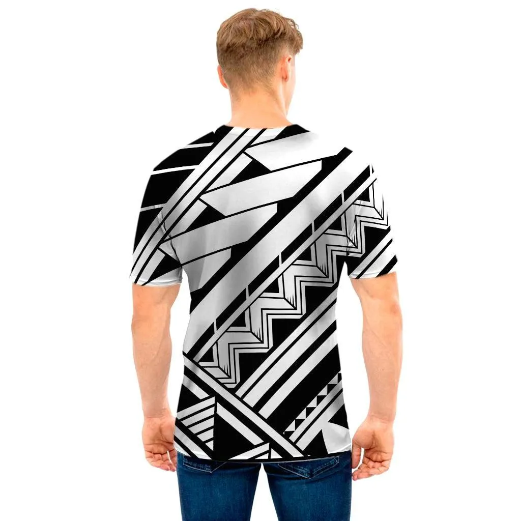 Maori Polynesian Tattoo Pattern Print Mens T-Shirt