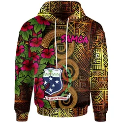 Samoa Polynesian Hoodie - Hibiscus Vintage