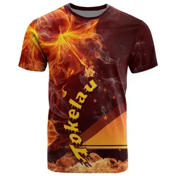 Tokelau Polynesian T shirt - Fire Hibiscus
