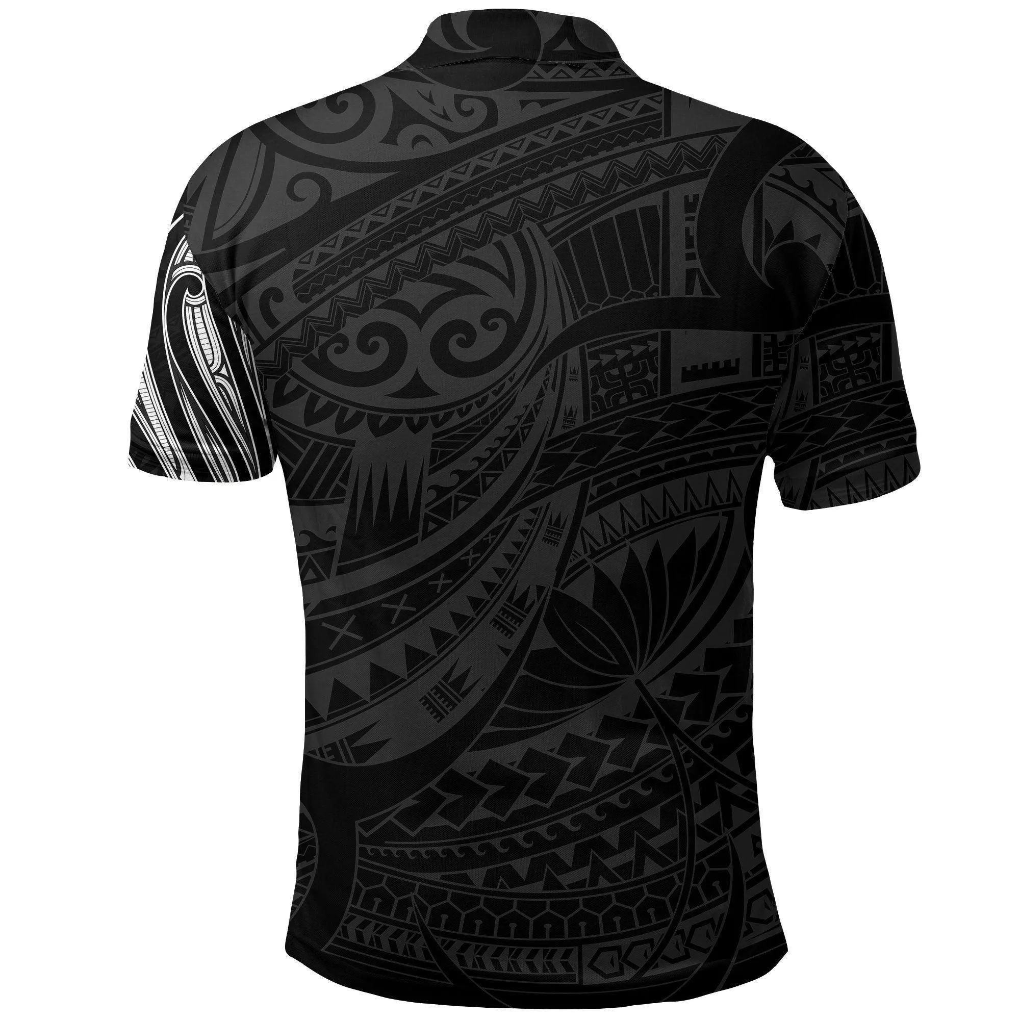Polynesian Pride Polo Shirt - New Zealand Polo Shirt Maori Lion Tattoo - White