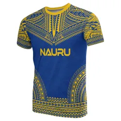 Nauru All Over T shirt - Nauru Coat Of Arms Polynesian Tattoo