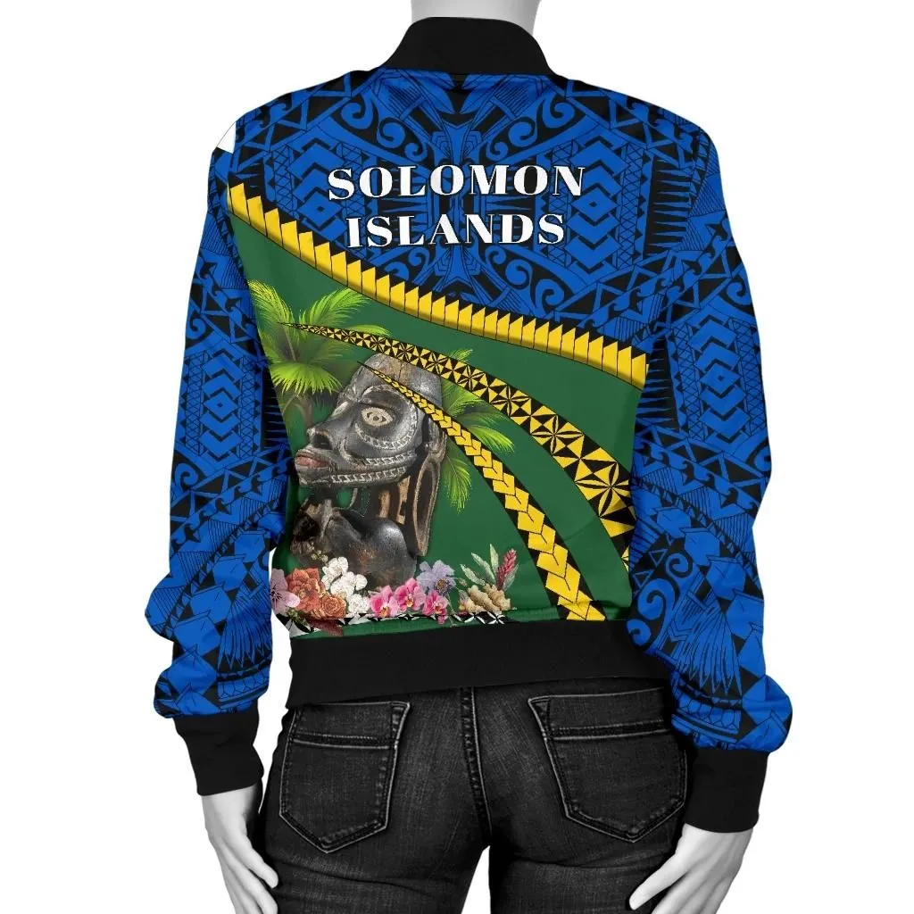 Alohawaii Jacket - Bomber Jacket Solomon Islands Canoe Prow Road to Hometown K4