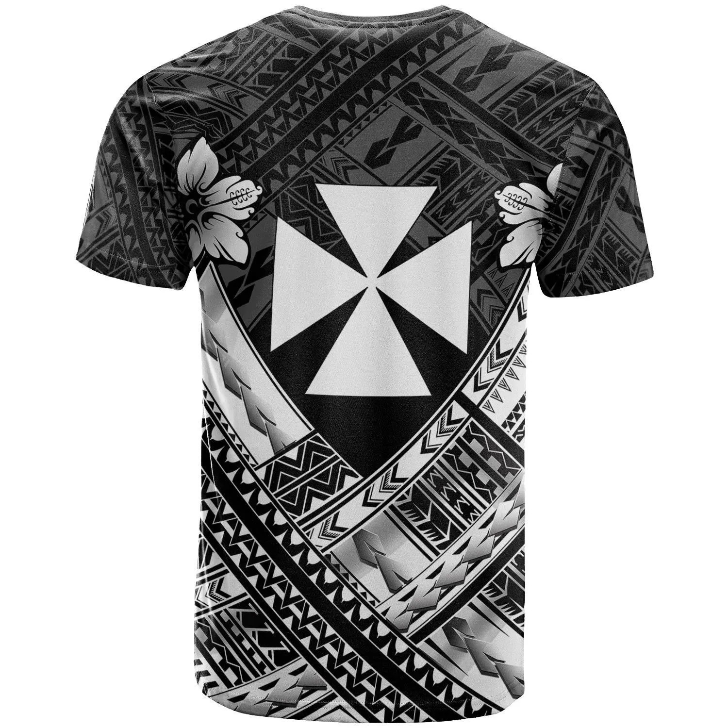 Wallis And Futuna Custom Polynesian T-Shirts - Wallis And Futuna Seal Camisole Hibiscus Style (White)- BN18