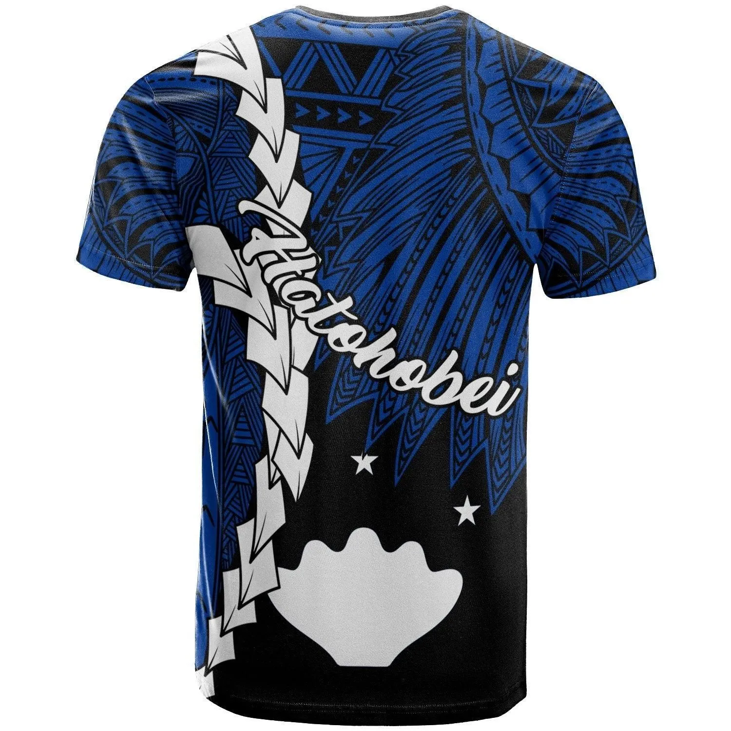 Palau Hatohobei Polynesian Custom Personalised T shirt - Tribal Wave Tattoo