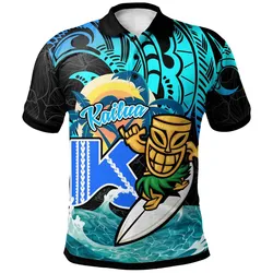 Hawaii Polynesian Polo Shirt - Kailua High School Surfrider Tropical Polynesian Culture Pride