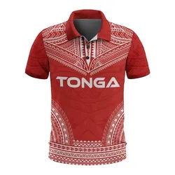 Tonga Polo Shirt - Tonga Coat Of Arms Polynesian Chief Tattoo Flag Version
