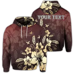 Alohawaii Hoodie - (Personalised) Hawaiian Golden Hibiscus Butterfly Polynesian Hoodie - AH - JR