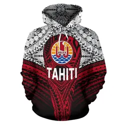 Alohawaii Clothing - Hoodie Tahitian Polynesian Tattoo Coat Of Arms Th5