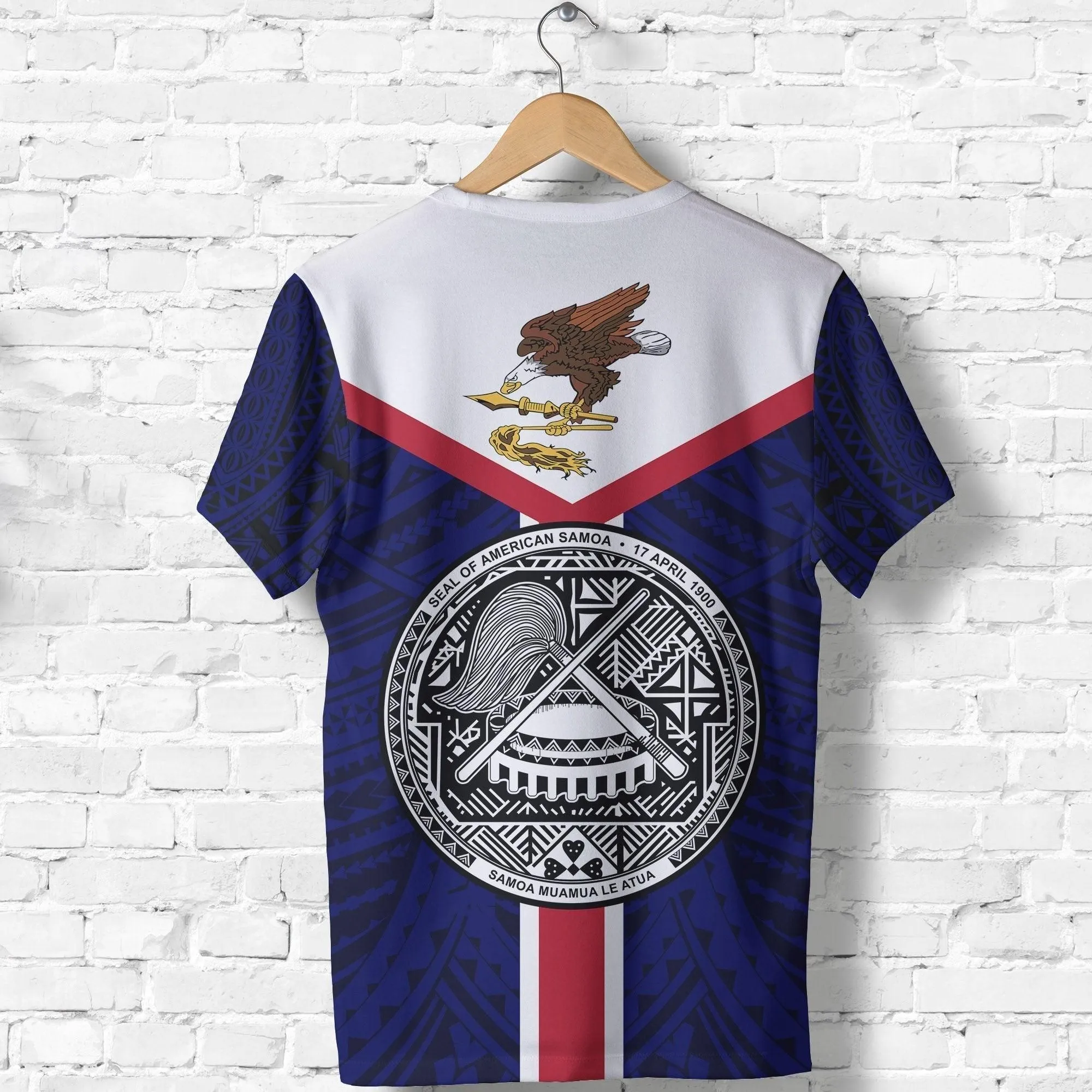 American Samoa T Shirt - American Samoa Flag Polynesian Tattoo