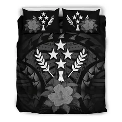Kosrae Gray Hibiscus Bedding Set All Over Prints