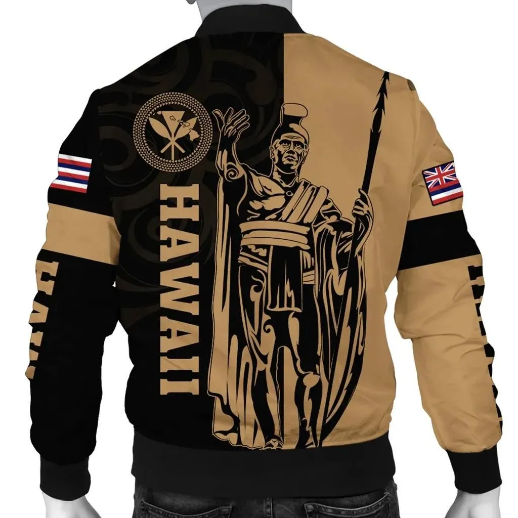Alohawaii Jacket - Hawaii King Polynesian Bomber Jacket - Lawla Style Gold - AH - J4