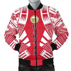 Hawaii Men Bomber Jackets - Polynesian Tattoo Flag