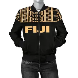 Fiji Womens Bomber Jacket - Polynesian Gold Version