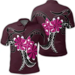 Alohawaii Shirt - Hawaiian Plumeria Polynesian Pink Polo Shirt - AH - JR