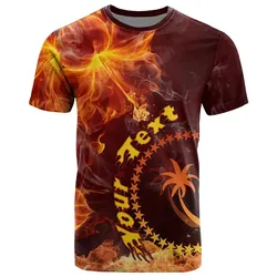 Alohawaii T-Shirt - Tee Chuuk Micronesia Custom Personalised - Fire Hibiscus - BN12