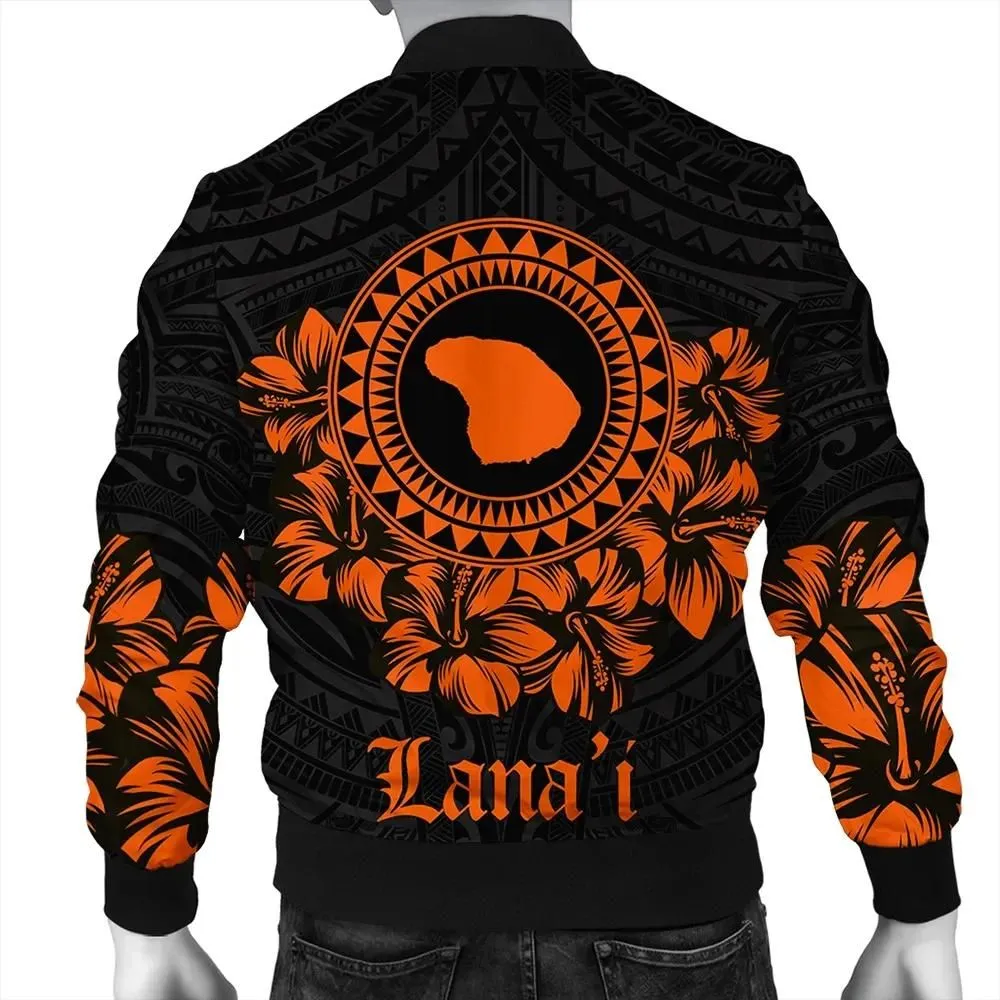 FamilyGater Jacket - Lanai Map Hibiscus Polynesian Bomber Jacket - Lithe Style - AH - JA