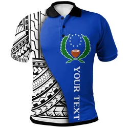 Pohnpei Custom Personalised Polo Shirt - Coat Of Arm and Polynesian Patterns